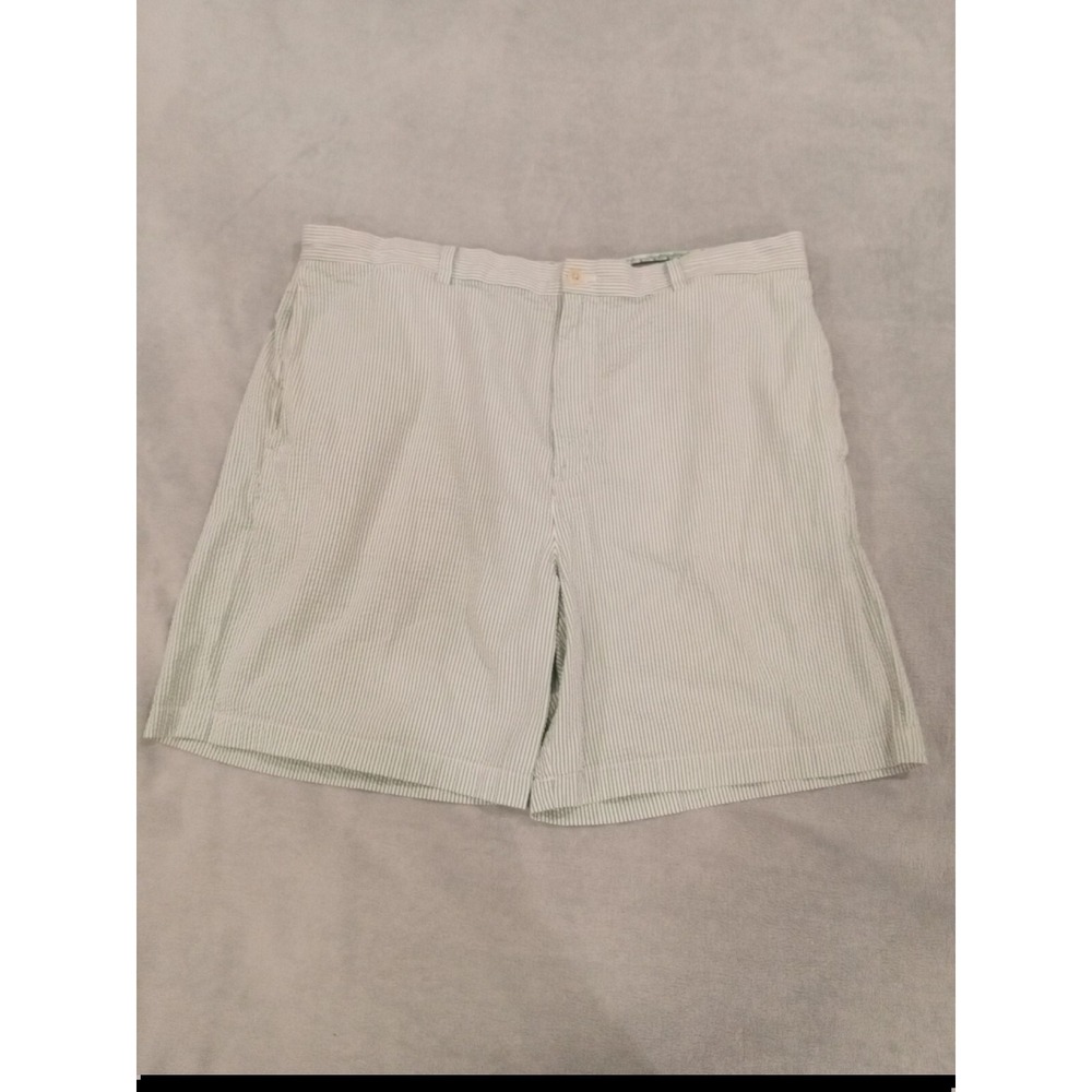 Mens Vineyard Vines Green White Striped Seersucker Club Golf Flat Shorts Size 38